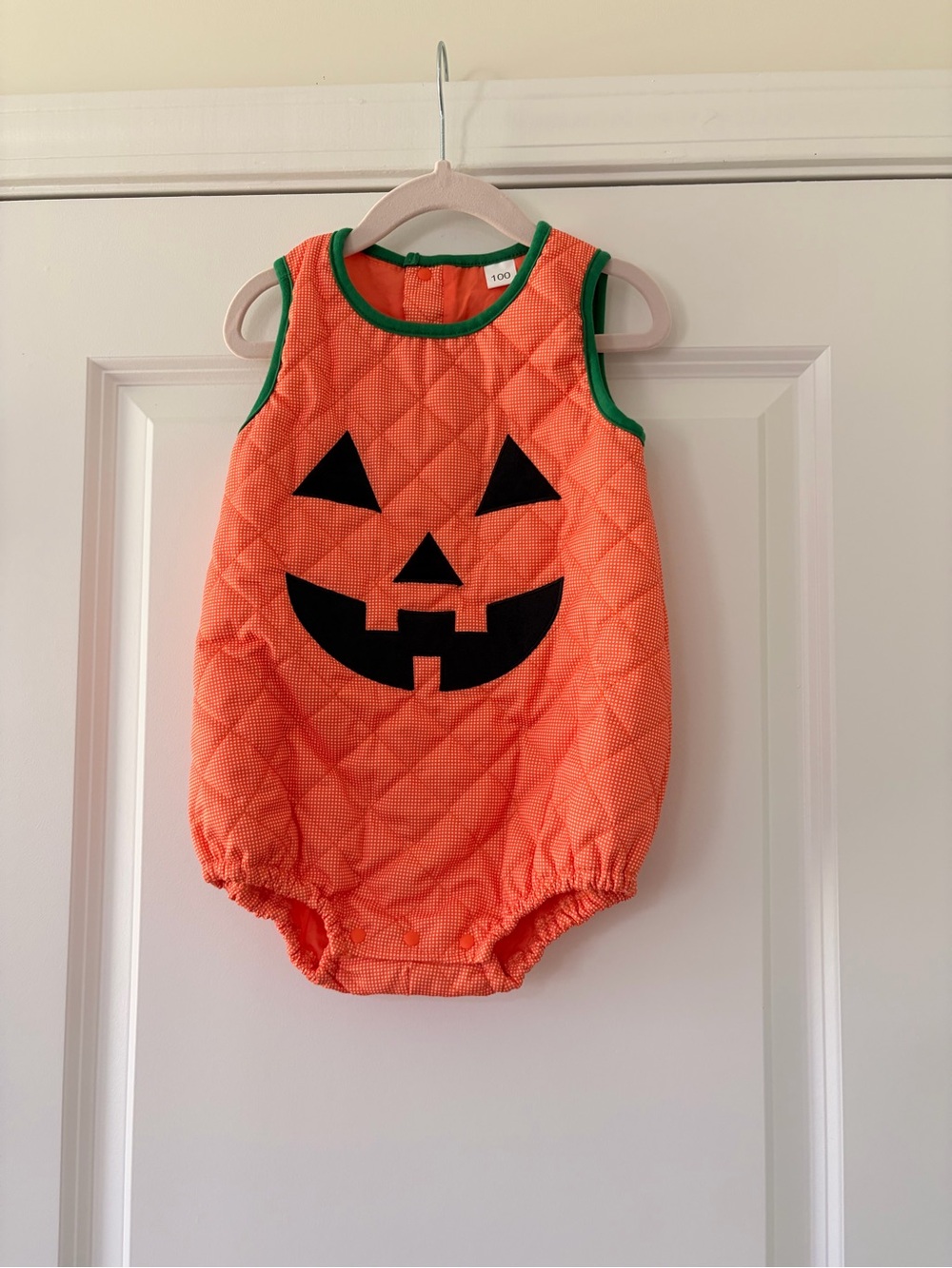 Orange Pumpkin Baby Costume Romper